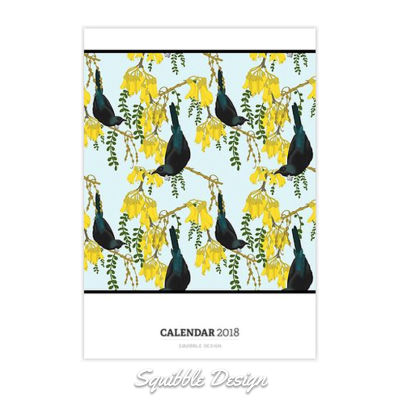 2018 Redbubble Calendar and Recent Pattern Designs