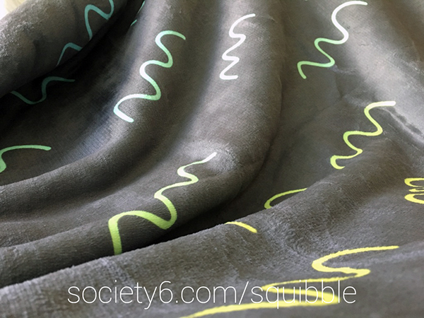 Throw Blankets on Society6 by Squibble Design