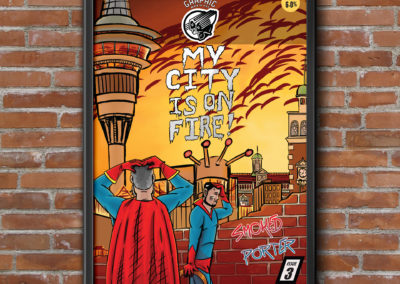 Layout Design for Graphic Brewing Poster ‘My City is on Fire’